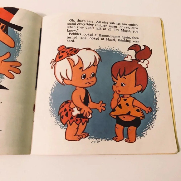 Vtg 1976 Pebbles And Bamm Bamm And The Friendly  Witch Book Only No Tape - Picture 12 of 15